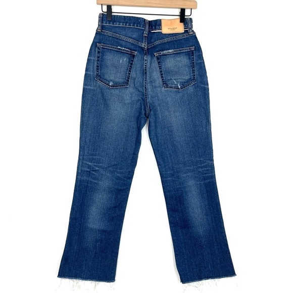 Moussy Vintage Rhode Cropped Flare High Rise Distressed Jeans Size 27 - Picture 9 of 14